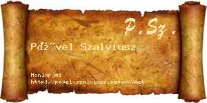 Pável Szalviusz névjegykártya
